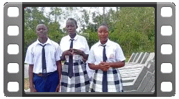 Students saying thank you for the fence