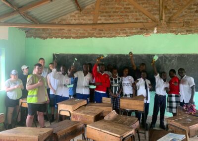 Painting the classrooms