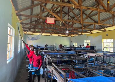 Painting the boys dorm.