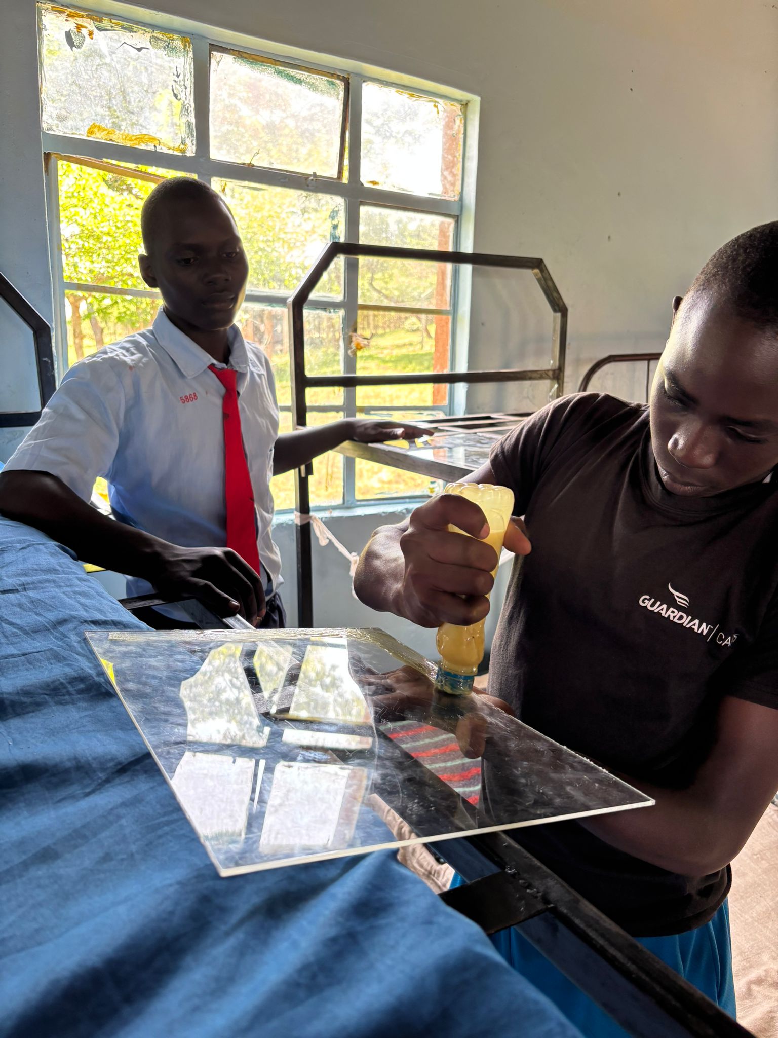 Painting the boys dorm.