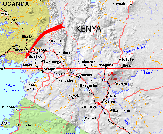 mAP OF kENYA
