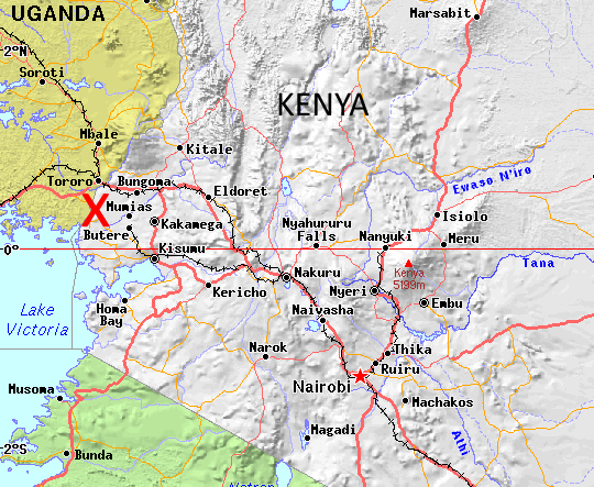 mAP OF kENYA